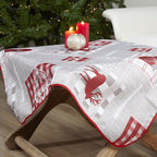 Tραπεζοκαρέ Χριστουγεννιάτικο D265 90X90 Red